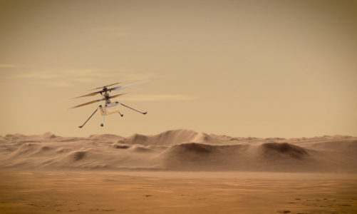 Dron NASA Ingenuity odbył pierwszy kontrolowany lot na Marsie, a dalmierz optyczny Garmin LIDAR-Lite v3 pomógł w pomiarach wysokości lotu.